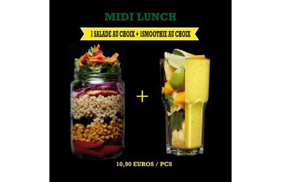 Menu Midi Lunch Salade + Smoothie